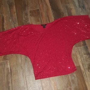 Red Sequin Top